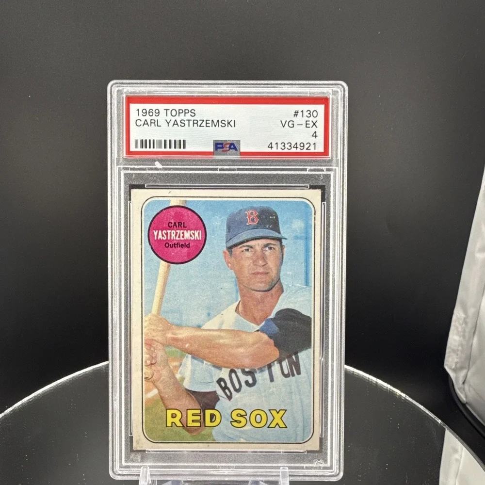1969 Topps - Carl Yastrzemski #130 - GRADED PSA 4 VG-EX - Boston Red Sox HOF!